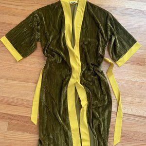 Urban Outfitters Velvet Wrap Around Shawl Caftan Robe Coverup